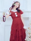 画像16: 【即日発送！】【サンタコス 3点セット】【S-Lサイズ/1カラー】シースルーフリルチュールサンタコスプレ[YMT] (16)
