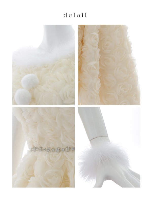 画像23: 【即日発送！】【サンタコス 4点セット】【S-Mサイズ/2カラー】立体ローズショートインスカートサンタコスプレ[OF04] (23)