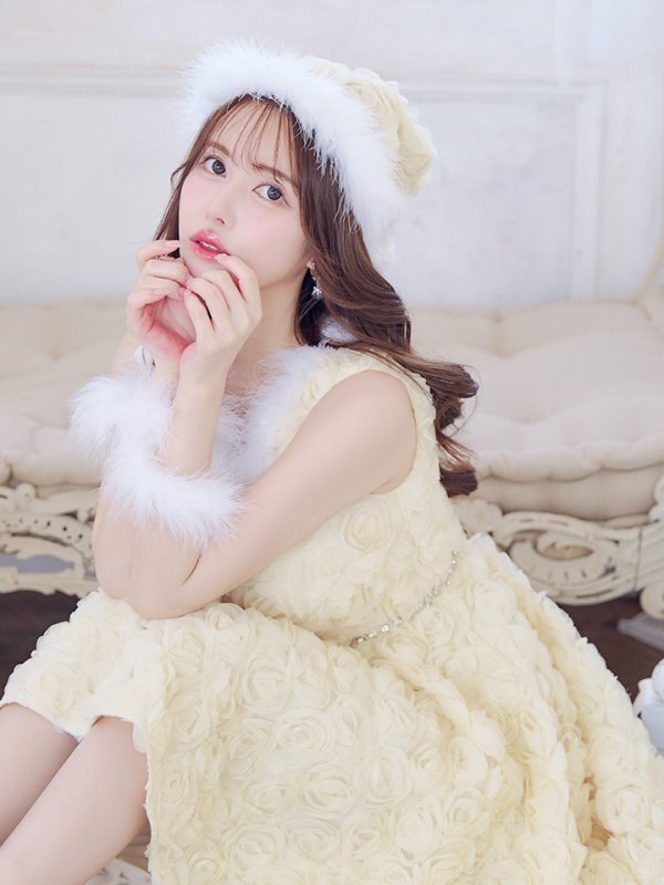 画像10: 【即日発送！】【サンタコス 4点セット】【S-Mサイズ/2カラー】立体ローズショートインスカートサンタコスプレ[OF04] (10)