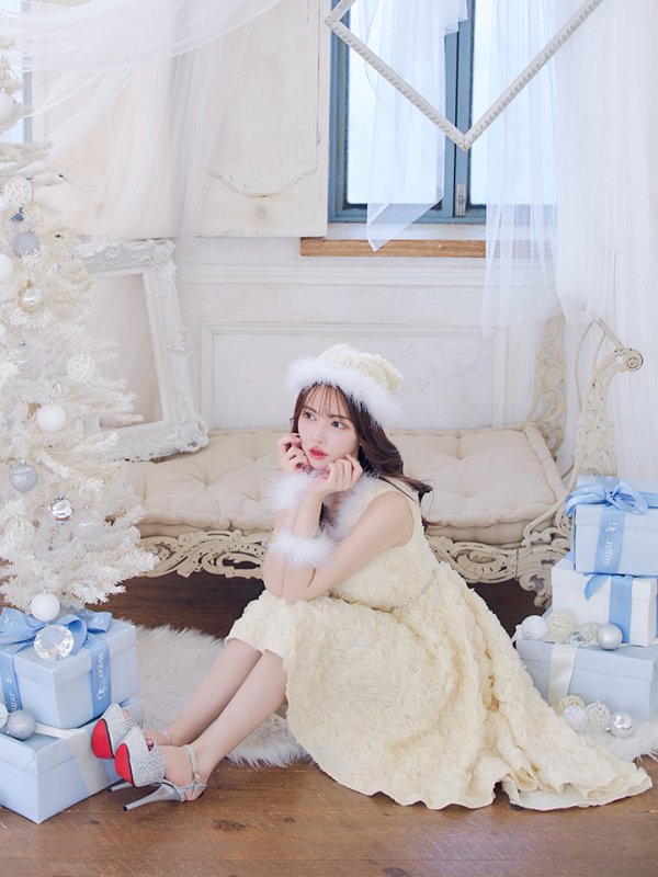 画像13: 【即日発送！】【サンタコス 4点セット】【S-Mサイズ/2カラー】立体ローズショートインスカートサンタコスプレ[OF04] (13)