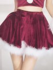 画像10: 【即日発送！】【サンタコス 6点セット】【S-Mサイズ/2カラー】シンプルベロアフレアセットアップサンタ[YMT] (10)