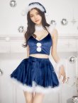 画像1: 【即日発送！】【サンタコス 6点セット】【S-Mサイズ/2カラー】シンプルベロアフレアセットアップサンタ[YMT] (1)