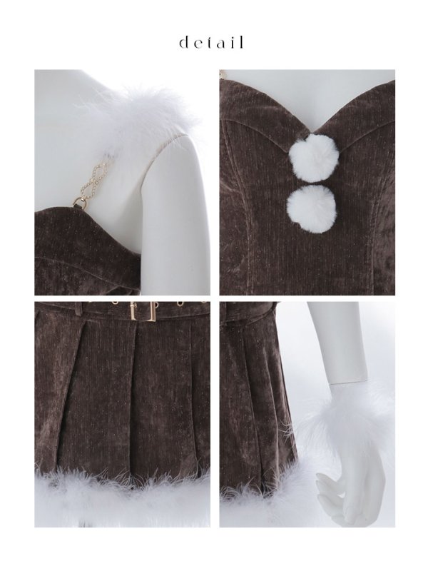 画像40: 【即日発送】【サンタ】クラシカルベルト付きサンタコスプレ【コスプレ6点セット】【XS-Lサイズ/3カラー】[OF03] (40)