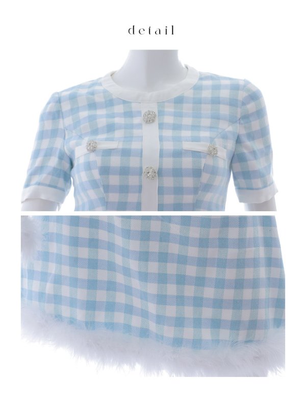 画像25: 【即日発送！】【サンタコス 4点セット】【S-Mサイズ/1カラー】ギンガムチェックフレアサンタコスプレ[OF01] (25)