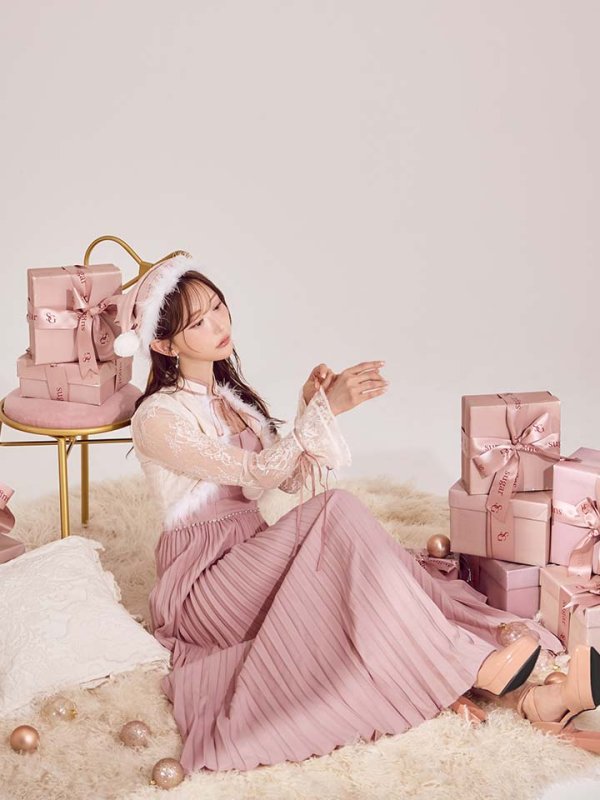 画像5: 【ノベルティ対象】【即日発送！】【サンタコス 4点セット】【S-Lサイズ/1カラー】ボレロ付きワンピースサンタ[OF01] (5)