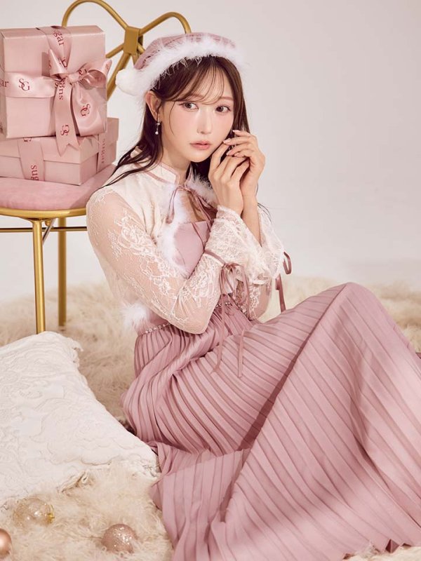 画像8: 【ノベルティ対象】【即日発送！】【サンタコス 4点セット】【S-Lサイズ/1カラー】ボレロ付きワンピースサンタ[OF01] (8)