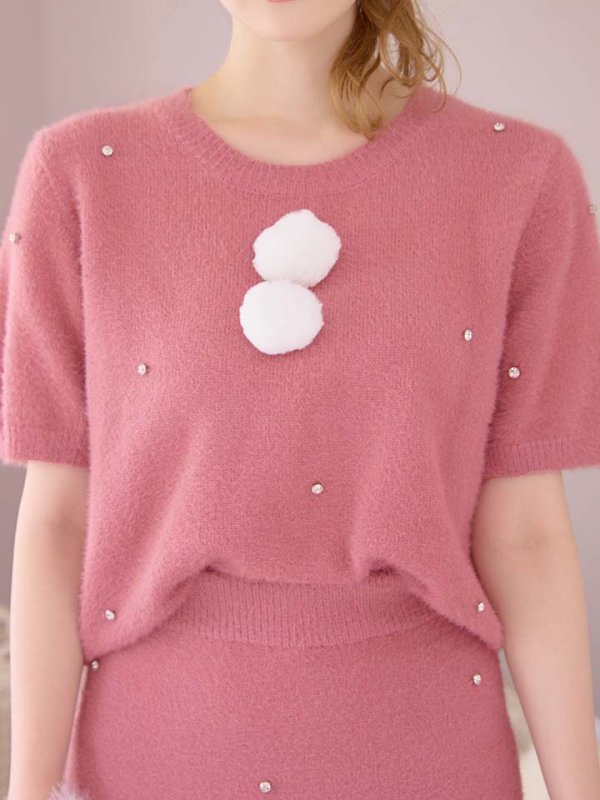 画像20: SALE!【サンタコス 5点セット】【S-Lサイズ/2カラー】ビジューニットワンピースサンタコスプレ[OF01] (20)