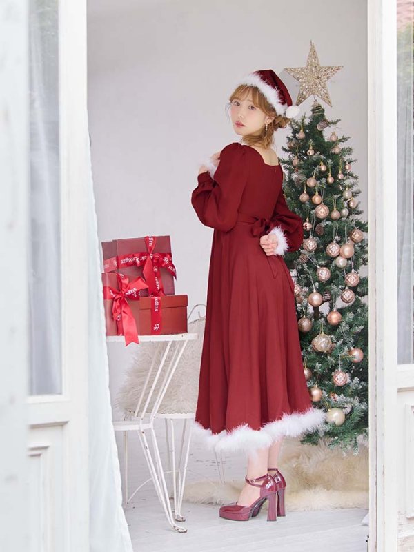 画像22: 【ノベルティ対象】【即日発送】【サンタコス 4点セット】【S-Lサイズ/2カラー】バックリボンフレアワンピースサンタコスプレ[OF01] (22)