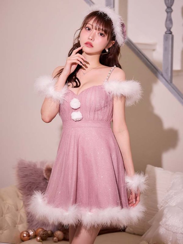 画像3: 【サンタSALE!!】【即日発送！】【サンタコス 4点セット】【S-Lサイズ/3カラー】フレアチュールサンタコスプレ[HC03] (3)