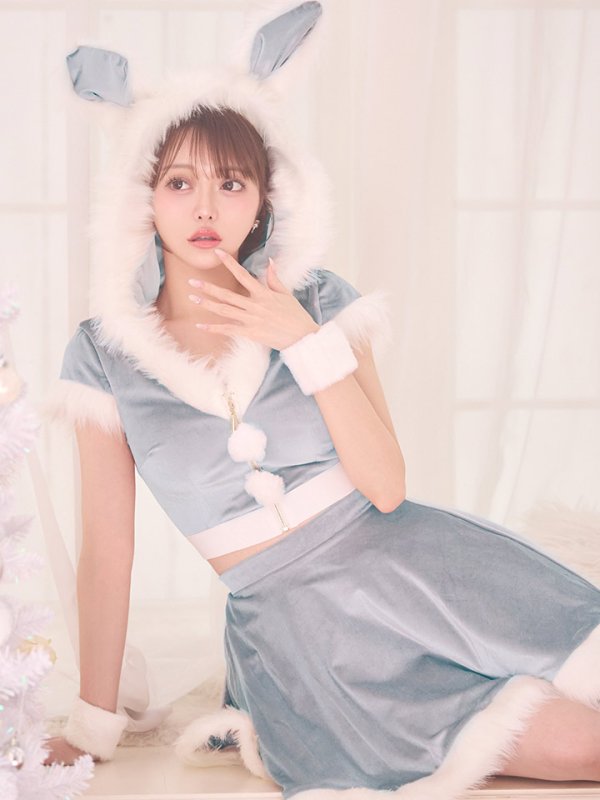 画像7: 【即日発送】【サンタコス 5点セット】【XS-XLサイズ/4カラー】セットアップバニーフレアサンタ[OF04] (7)