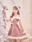 画像7: 【サンタSALE!!】【即日発送！】【サンタコス 4点セット】【XS-XLサイズ/2カラー】リボンモチーフパールショルダーフレアサンタ[OF04] (7)