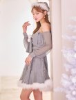 画像14: 【即日発送！】【サンタコス 3点セット】【XS-Lサイズ/2カラー】フロントビッグリボンオフショル袖付きフレアサンタ[OF04] (14)