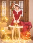 画像21: 【即日発送！】【サンタコス 4点セット】【XS-XLサイズ/3カラー】ツイードビジュープリーツスカートサンタコスプレ[HC03] (21)