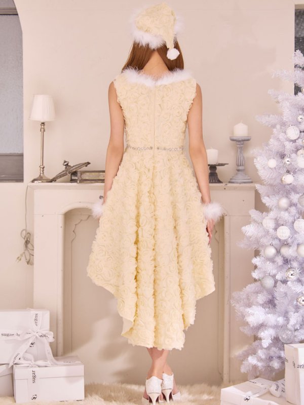 画像17: 【サンタSALE!!】【即日発送！】【サンタコス 4点セット】【S-Mサイズ/2カラー】立体ローズショートインスカートサンタコスプレ[OF04] (17)