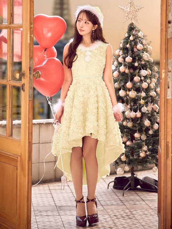 画像31: 【サンタSALE!!】【即日発送！】【サンタコス 4点セット】【S-Mサイズ/2カラー】立体ローズショートインスカートサンタコスプレ[OF04] (31)