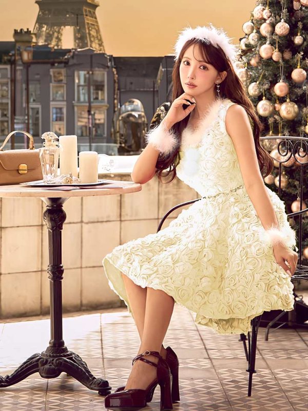 画像12: 【サンタSALE!!】【即日発送！】【サンタコス 4点セット】【S-Mサイズ/2カラー】立体ローズショートインスカートサンタコスプレ[OF04] (12)