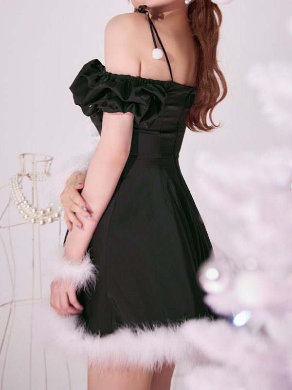 画像26: 【ノベルティ対象】【即日発送】【送料無料！】【サンタ】リボンキャミオフショルフリルサンタコスプレ【コスプレ4点セット】【XS-Lサイズ/2カラー】[OF01/OF04] (26)