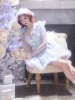 ブルー　モデル：明日花キララ　身長：162cm　着用サイズ：Sサイズ