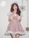 画像9: 【即日発送】【サンタ】レースファーオフショルサンタコスプレ【コスプレ4点セット】【XS-Mサイズ/1カラー】[OF03] (9)