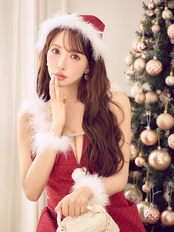 画像31: 【即日発送】【サンタ】リボンファーサンタコスプレ【コスプレ4点セット】【XS-XLサイズ/2カラー】[HC03] (31)