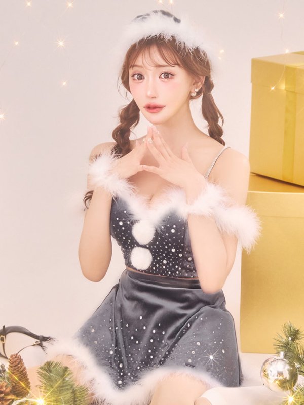 画像23: 【ノベルティ】【即日発送】【送料無料！】【サンタ】スノービジューセットアップサンタコスプレ【コスプレ5点セット】【XS-Lサイズ/3カラー】[OF03] (23)