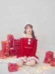 画像31: 【即日発送】【サンタ】袖付きシフォンワンピースビジューサンタコスプレ【コスプレ3点セット】【S-Mサイズ/2カラー】[OF04] (31)