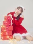 画像26: 【即日発送】【サンタ】袖付きシフォンワンピースビジューサンタコスプレ【コスプレ3点セット】【S-Mサイズ/2カラー】[OF04] (26)