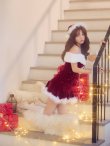 画像9: 【即日発送】【サンタ】オフショルファービジューマーメイドサンタコスプレ【コスプレ4点セット】【XS-Lサイズ/2カラー】[HC03] (9)