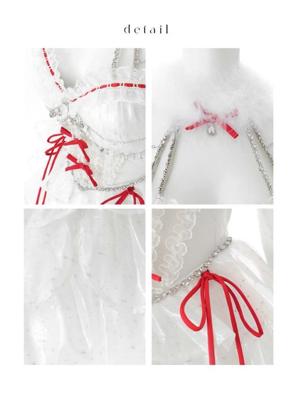 画像23: 【即日発送】【サンタ】桜咲乃愛ちゃんコラボフレアレースビジューベアーサンタコスプレ【コスプレ5点セット】【XS-Mサイズ/1カラー】[OF03] (23)