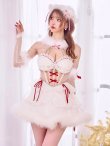 画像15: 【即日発送】【サンタ】桜咲乃愛ちゃんコラボフレアレースビジューベアーサンタコスプレ【コスプレ5点セット】【XS-Mサイズ/1カラー】[OF03] (15)