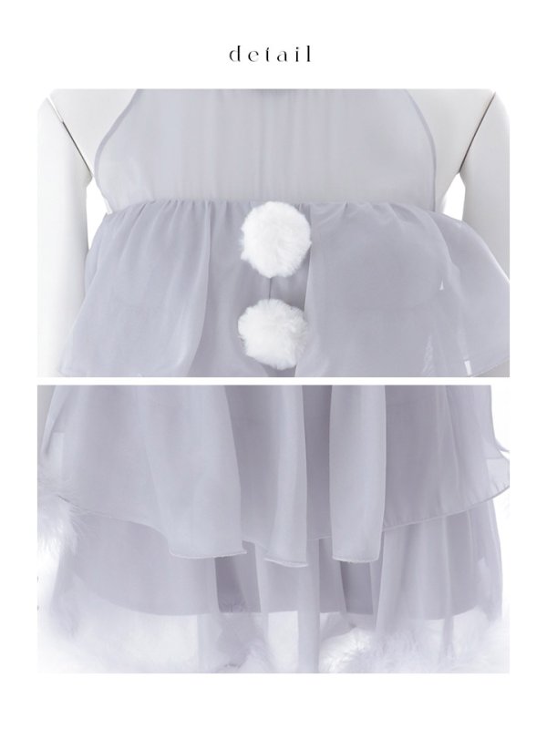 画像35: 【即日発送】【サンタ】アメスリフリルホルターネックサンタコスプレ【コスプレ4点セット】【XS-Lサイズ/2カラー】[OF04] (35)