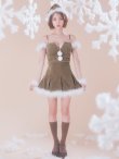 画像12: 【即日発送】【サンタ】ファーショルダーシースルーフレアサンタコスプレ【コスプレ5点セット】【XS-XLサイズ/2カラー】[OF04] (12)
