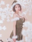 画像17: 【即日発送】【サンタ】ファーショルダーシースルーフレアサンタコスプレ【コスプレ5点セット】【XS-XLサイズ/2カラー】[OF04] (17)
