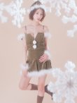 画像22: 【即日発送】【サンタ】ファーショルダーシースルーフレアサンタコスプレ【コスプレ5点セット】【XS-XLサイズ/2カラー】[OF04] (22)