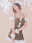 画像24: 【即日発送】【サンタ】ファーショルダーシースルーフレアサンタコスプレ【コスプレ5点セット】【XS-XLサイズ/2カラー】[OF04] (24)