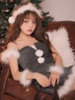 画像40: 【即日発送】【サンタ】ファーショルダーシースルーフレアサンタコスプレ【コスプレ5点セット】【XS-XLサイズ/2カラー】[HC03] (40)