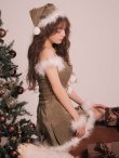 画像6: 【即日発送】【サンタ】ファーショルダーシースルーフレアサンタコスプレ【コスプレ5点セット】【XS-XLサイズ/2カラー】[HC03] (6)