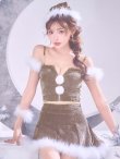 画像7: 【即日発送】【サンタ】ファーショルダーシースルーフレアサンタコスプレ【コスプレ5点セット】【XS-XLサイズ/2カラー】[HC03] (7)