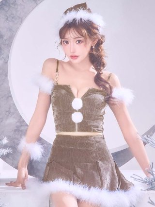 ✾クリスマス✾サンタ　コスチューム　レディース　ドレス　肩出し　帽子　手袋付 楽天市場】サンタコス レディース かわいい 肩 露出 ワンピース