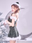 画像20: 【即日発送】【サンタ】ファーショルダーシースルーフレアサンタコスプレ【コスプレ5点セット】【XS-XLサイズ/2カラー】[HC03] (20)