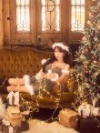 画像21: 【即日発送】【サンタ】ファーショルダーシースルーフレアサンタコスプレ【コスプレ5点セット】【XS-XLサイズ/2カラー】[HC03] (21)