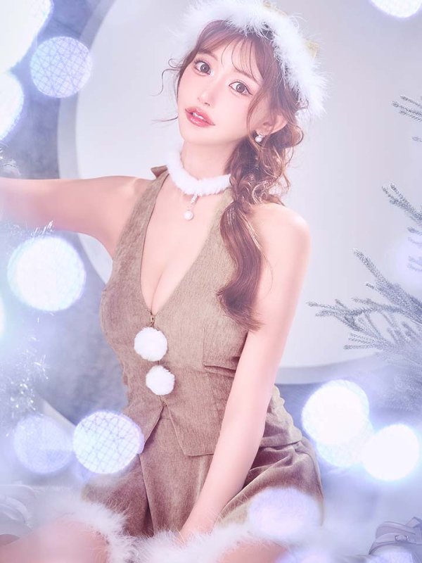 画像31: 【即日発送】【サンタ】ホルターネックジップセットアップサンタコスプレ【コスプレ6点セット】【XS-XLサイズ/2カラー】[HC03] (31)