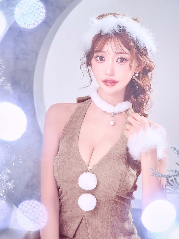 画像34: 【即日発送】【サンタ】ホルターネックジップセットアップサンタコスプレ【コスプレ6点セット】【XS-XLサイズ/2カラー】[HC03] (34)
