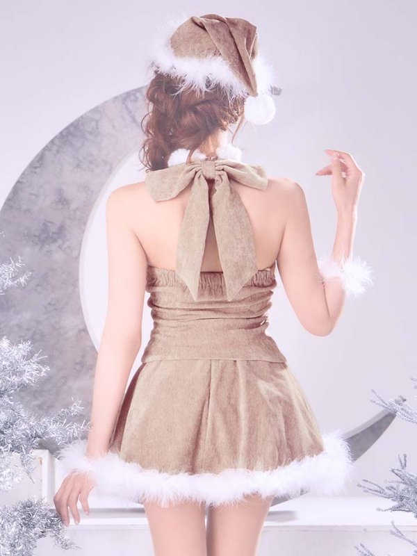 画像12: 【即日発送】【サンタ】ホルターネックジップセットアップサンタコスプレ【コスプレ6点セット】【XS-XLサイズ/2カラー】[HC03] (12)