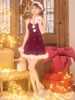 画像3: 【即日発送】【サンタ】　紐リボンフレアビジューサンタコスプレ【コスプレ5点セット】【XS-Mサイズ/2カラー】[HC03] (3)