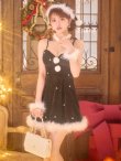 画像9: 【即日発送】【サンタ】　紐リボンフレアビジューサンタコスプレ【コスプレ5点セット】【XS-Mサイズ/2カラー】[HC03] (9)