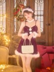 画像16: 【即日発送】【サンタ】　紐リボンフレアビジューサンタコスプレ【コスプレ5点セット】【XS-Mサイズ/2カラー】[HC03] (16)