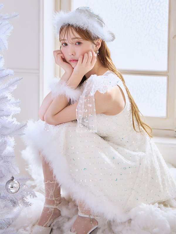 画像15: 【即日発送】【送料無料！】【サンタ】パールスパンコールレースフレアサンタコスプレ【コスプレ3点セット】【S-Lサイズ/1カラー】[HC02] (15)