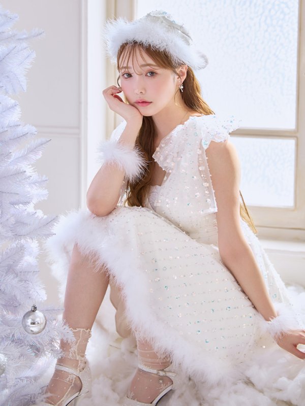 画像17: 【即日発送】【送料無料！】【サンタ】パールスパンコールレースフレアサンタコスプレ【コスプレ3点セット】【S-Lサイズ/1カラー】[HC02] (17)