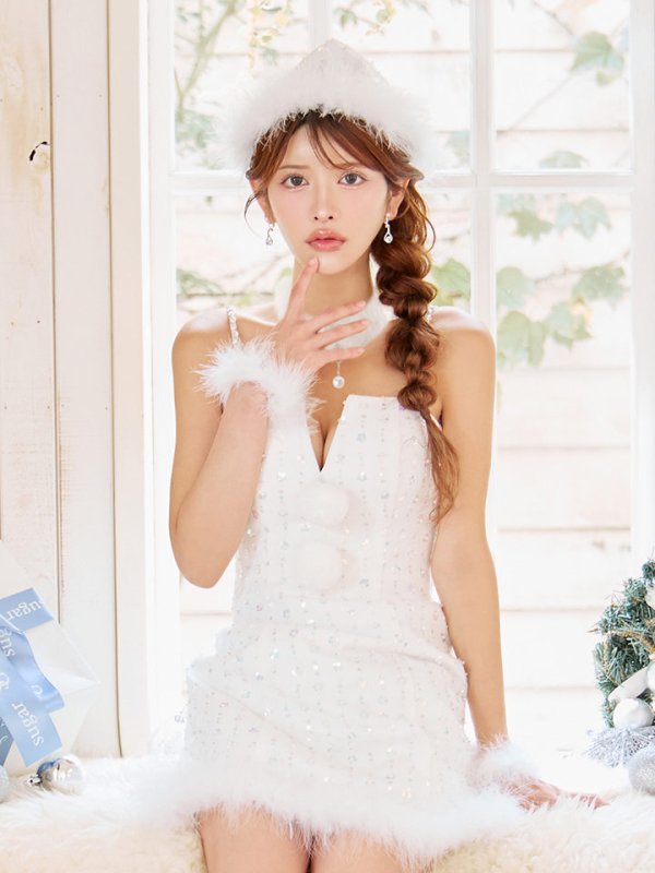 画像1: 【即日発送】【サンタ】キャミスパンコールサンタコスプレ【コスプレ5点セット】【XS-Mサイズ/1カラー】[OF03] (1)